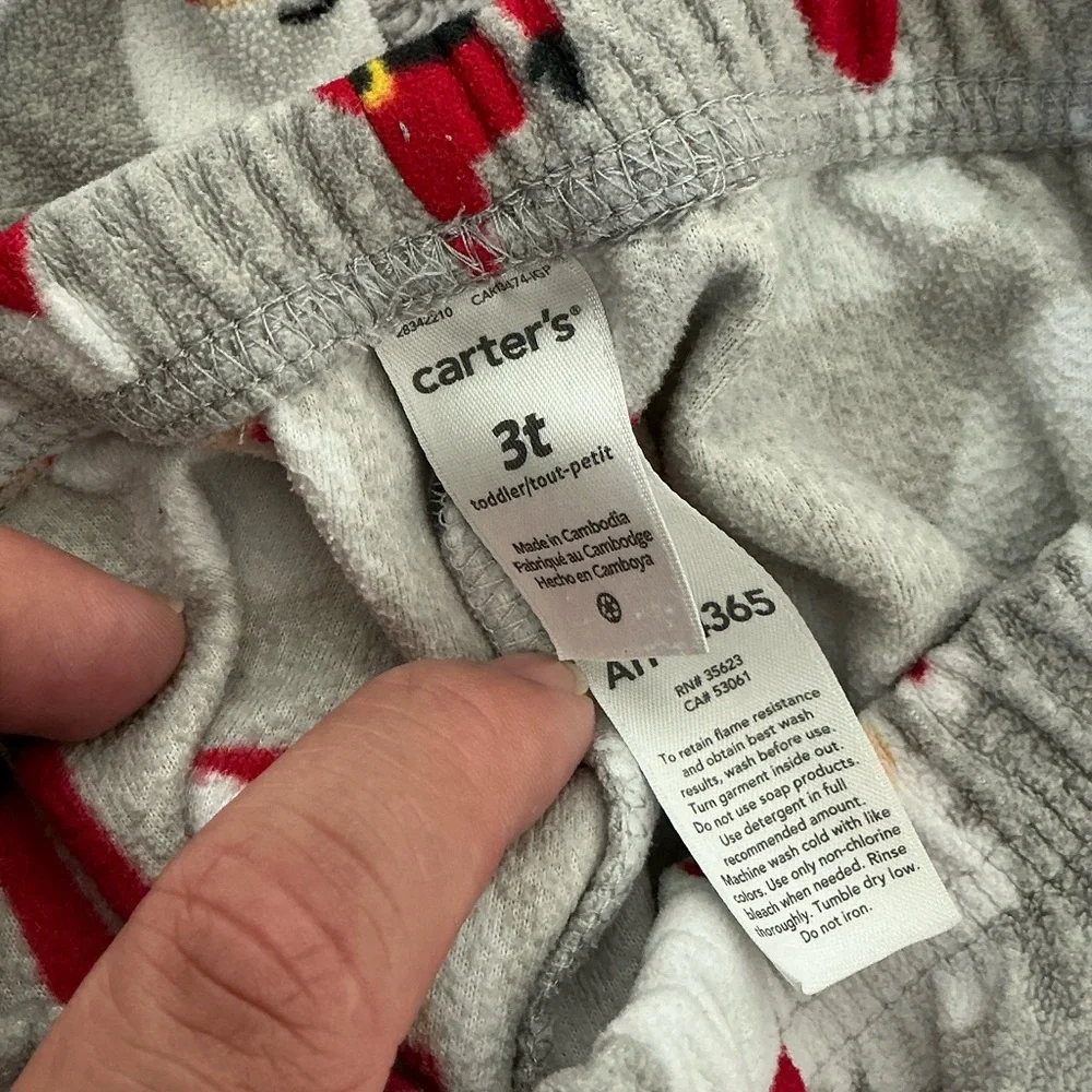 Carter’s Toddler Red & Gray Santa Pajamas Set